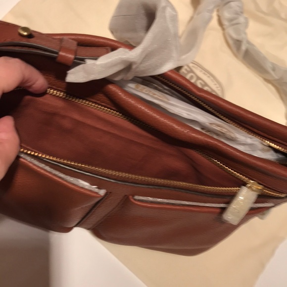 NWT Fossil piper small Crossbody brown pockets - Picture 10 of 15
